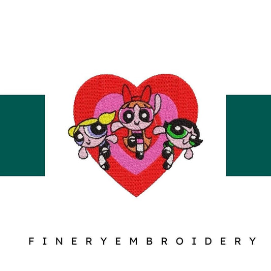The Powerpuff Girls - Pack of 66 Designs - Embroidery Design - FineryEmbroidery