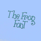 The frog Embroidery alphabet Font Set