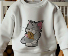 Tom & Jerry Hug Embroidery Design – Perfect for Fans!