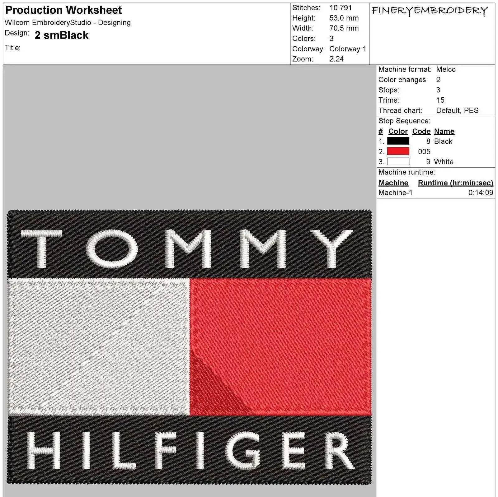 Tommy Hilfiger Embroidery Design Pack - Logo Embroidery Pack