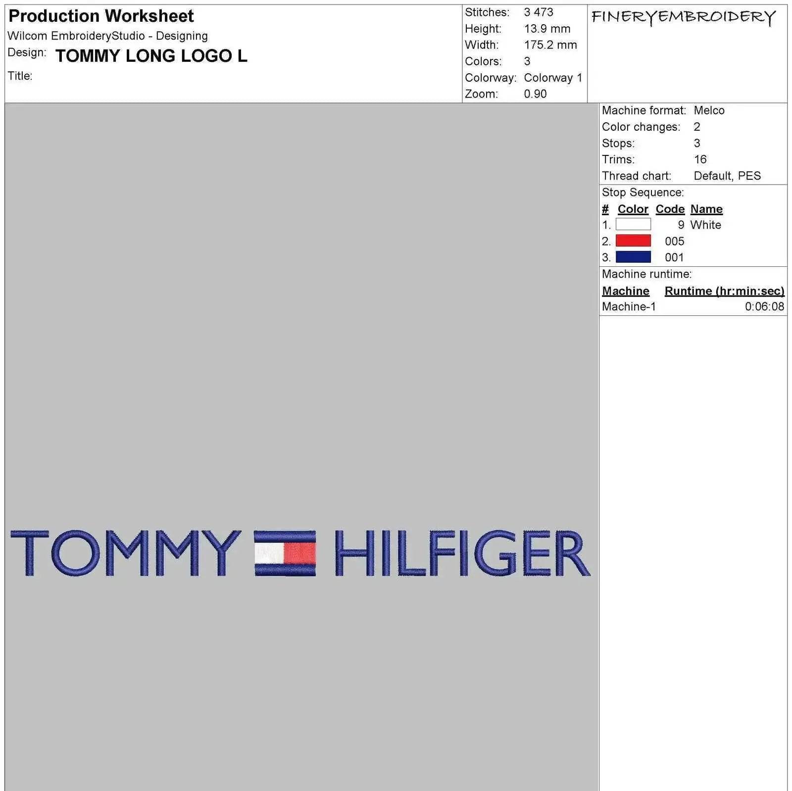 Tommy Hilfiger Embroidery Design Pack - Logo Embroidery Pack