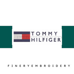 Tommy Hilfiger Logo Flag- 2 sizes- Embroidery Design - FineryEmbroidery