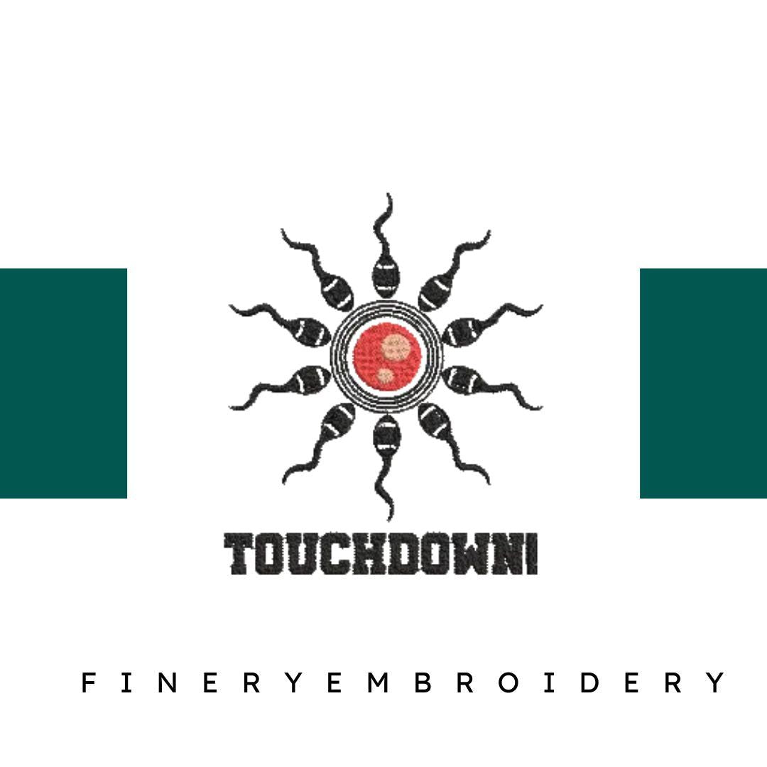 Touch-Down-Funny-Football-Fathers - Father Embroidery Design - FineryEmbroidery