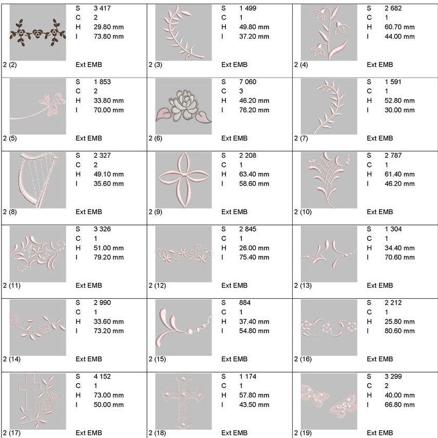 Trend borders: Embroidery Design Pack - FineryEmbroidery