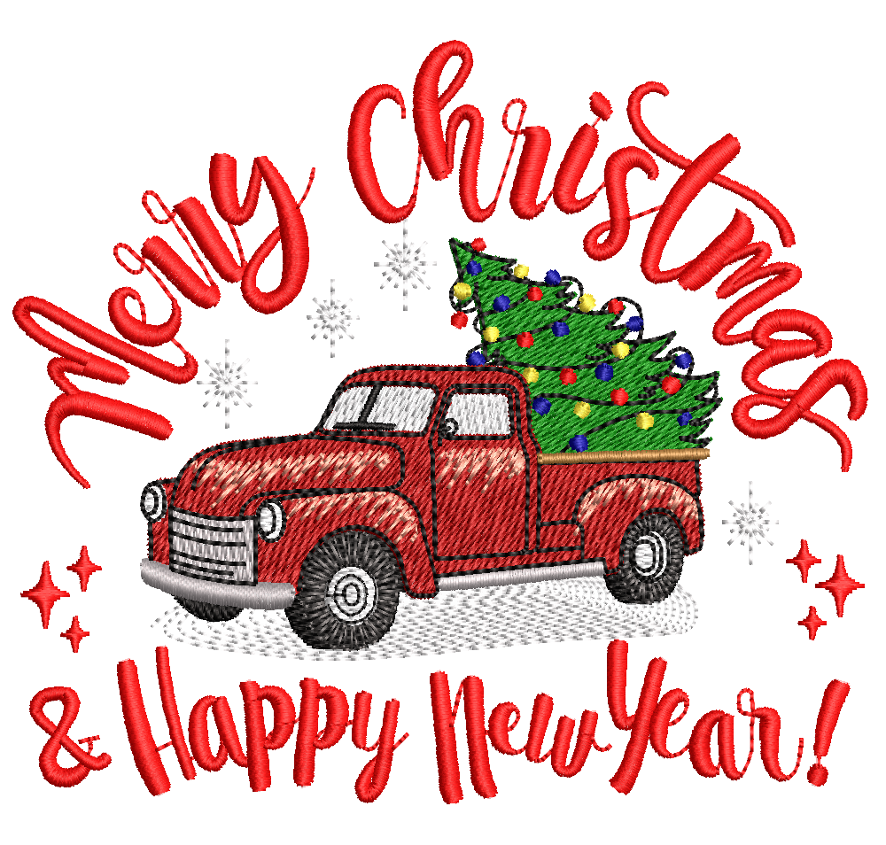 Christmas Tree Truck 3: Embroidery Design