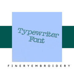 Typewriter Embroidery alphabet Font Set - FineryEmbroidery