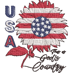 USA-This-is-Gods-Country - Embroidery Design - FineryEmbroidery