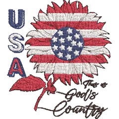 USA-This-is-Gods-Country - Embroidery Design - FineryEmbroidery