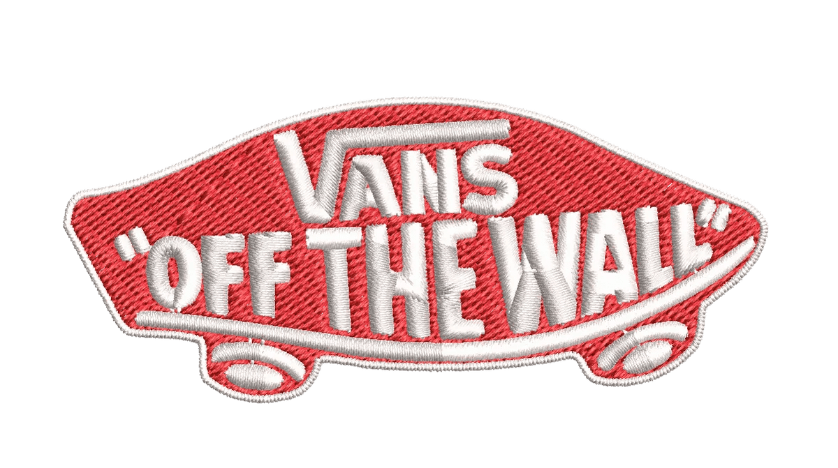 Vans Off The Wall Red logo - Embroidery Design - FineryEmbroidery
