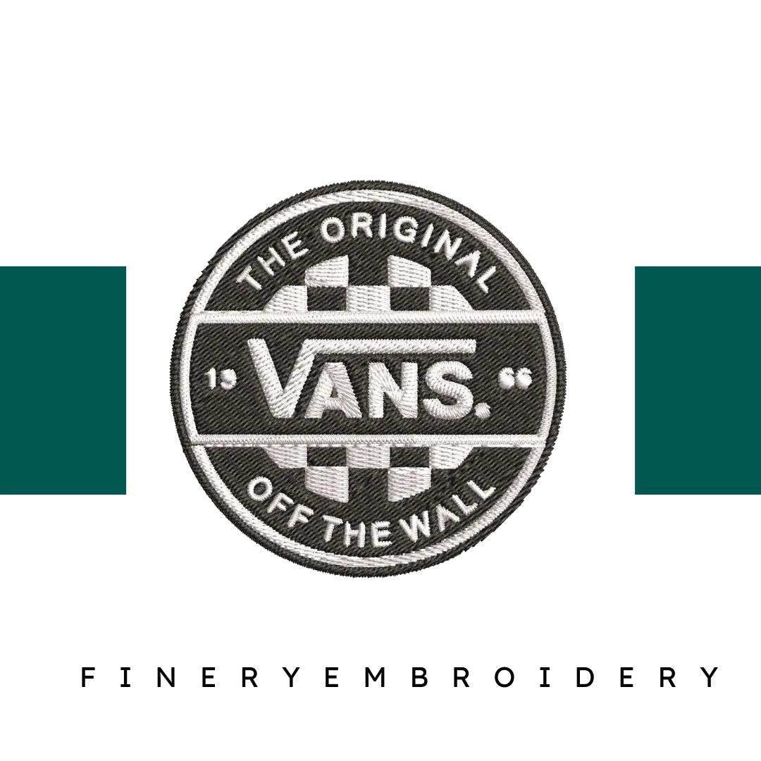 Vans original logo circle - Embroidery Design - FineryEmbroidery