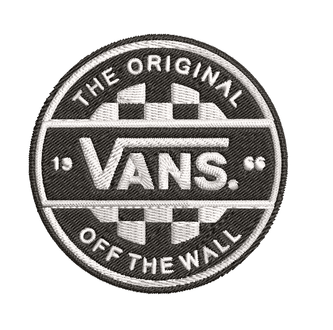 Vans original logo circle - Embroidery Design - FineryEmbroidery