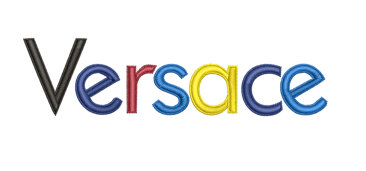 Versace color logo - Embroidery Design - FineryEmbroidery