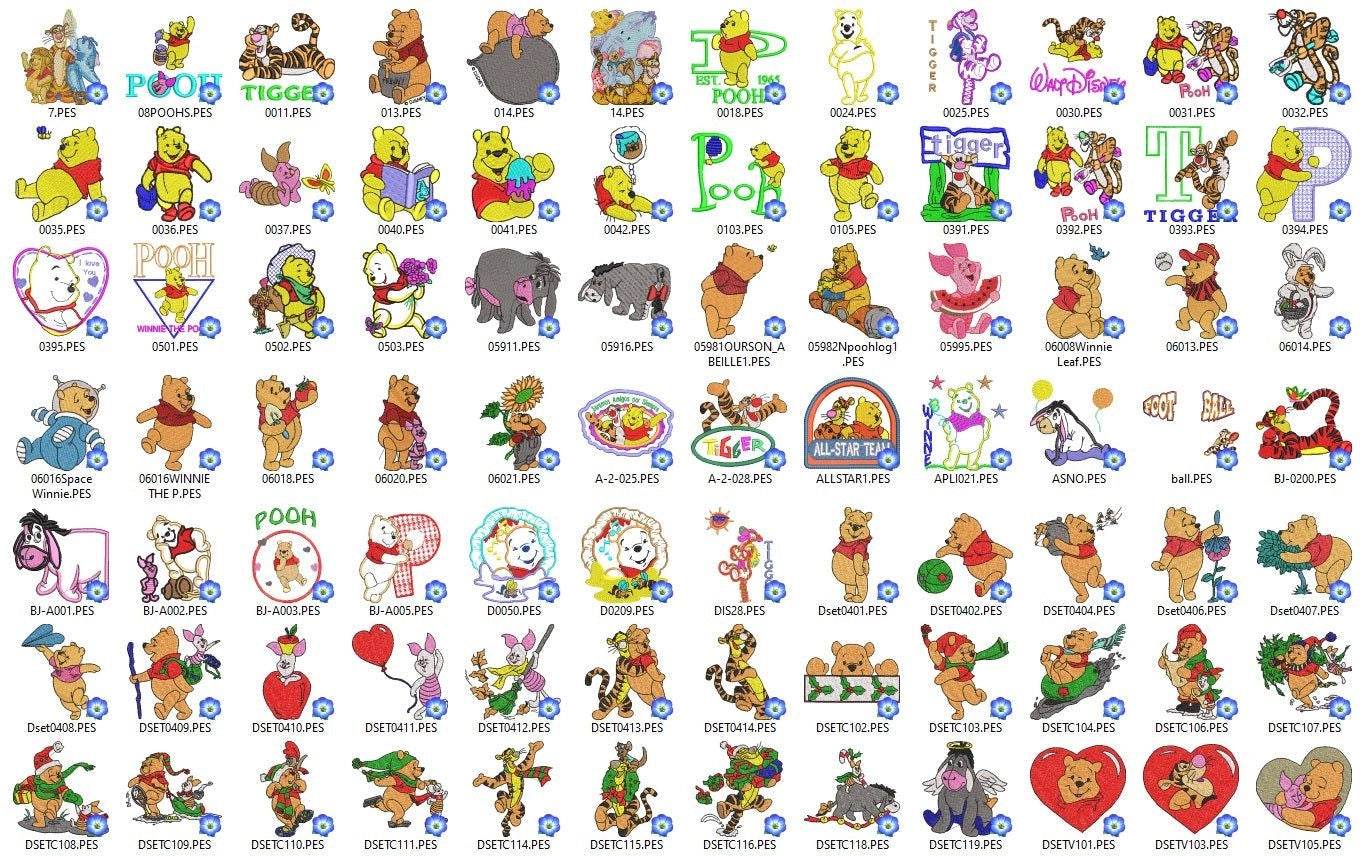 WINNIE THE POOH - Pack of 145 Designs - Embroidery Designs - FineryEmbroidery