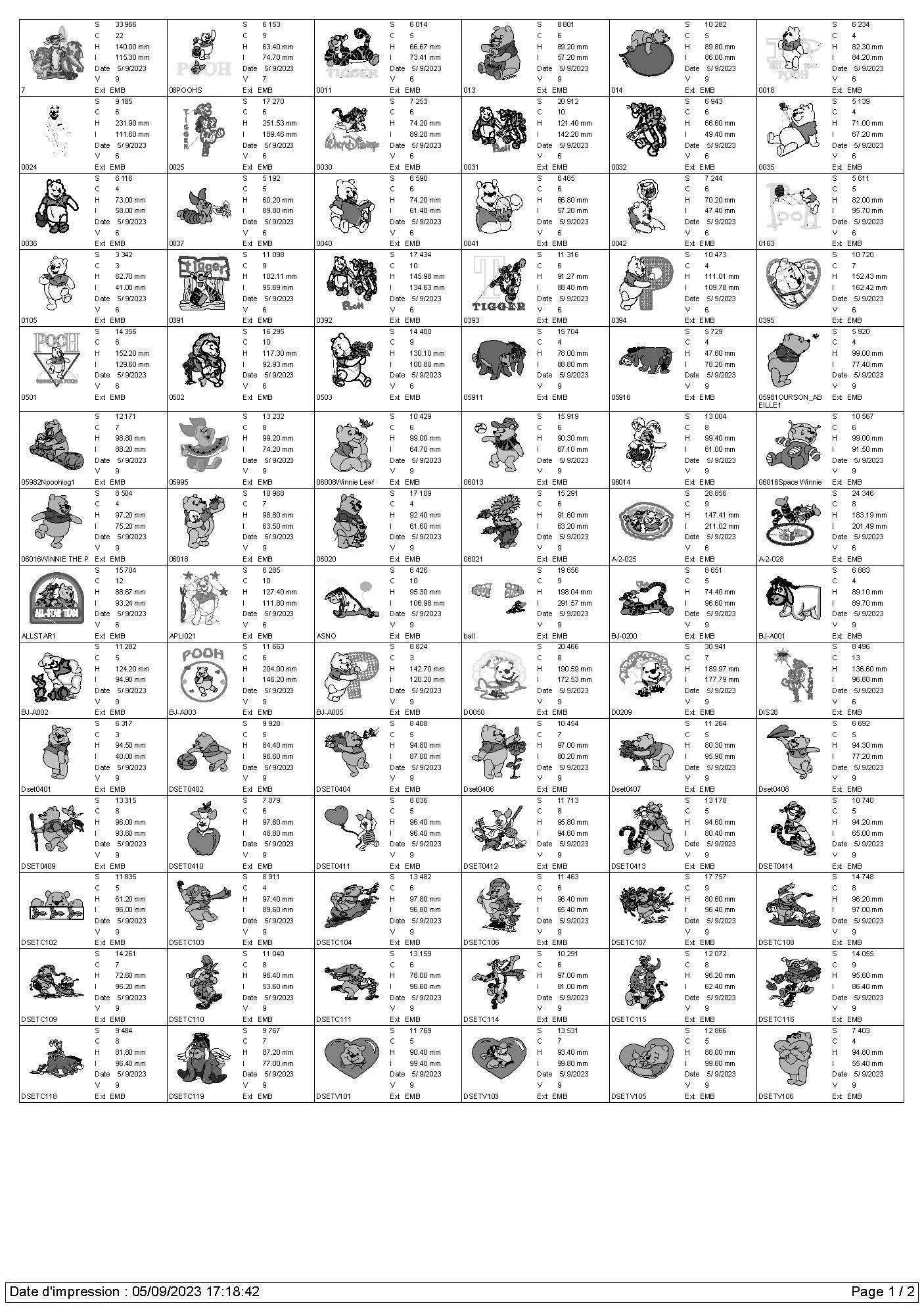 WINNIE THE POOH - Pack of 145 Designs - Embroidery Designs - FineryEmbroidery