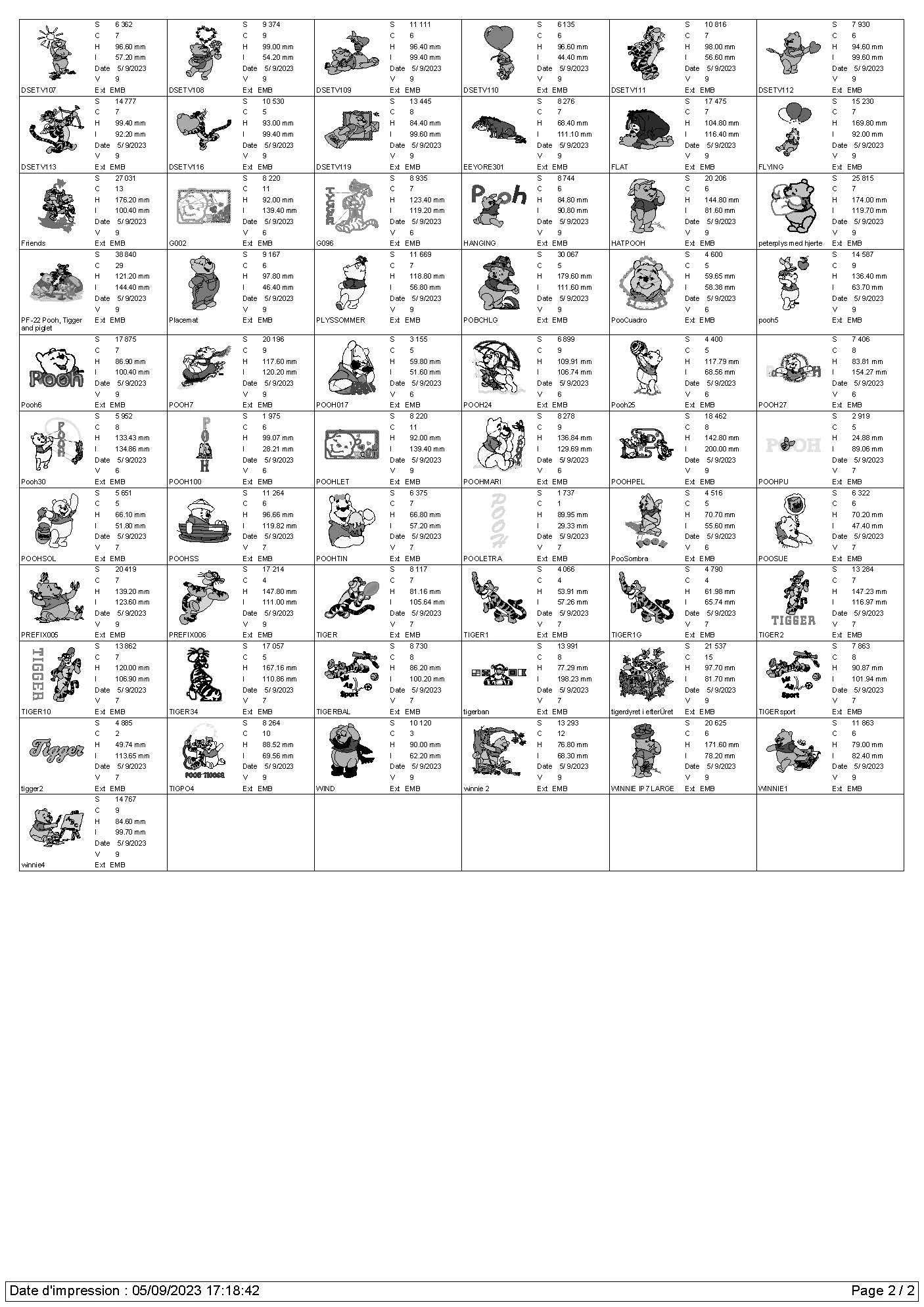 WINNIE THE POOH - Pack of 145 Designs - Embroidery Designs - FineryEmbroidery