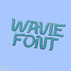 Wavie Embroidery alphabet Font Set - FineryEmbroidery