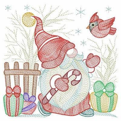 Whimsical Christmas Gnome Embroidery Collection – Festive Designs in 3 Sizes - FineryEmbroidery