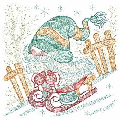 Whimsical Christmas Gnome Embroidery Collection – Festive Designs in 3 Sizes - FineryEmbroidery