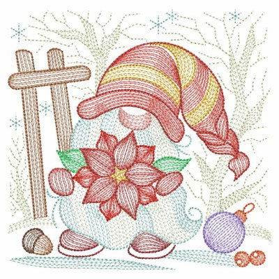Whimsical Christmas Gnome Embroidery Collection – Festive Designs in 3 Sizes - FineryEmbroidery