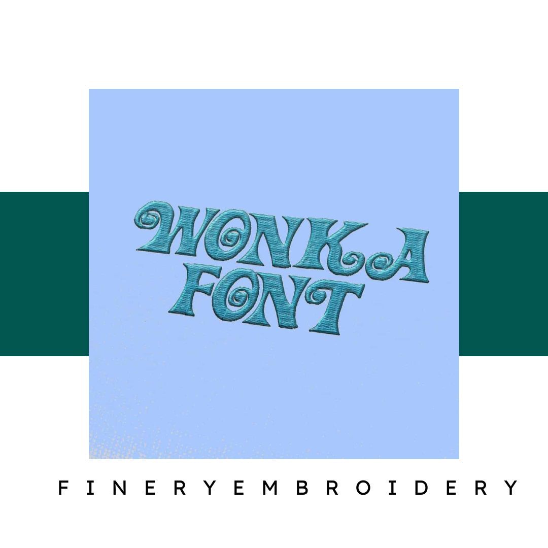 Wonka Embroidery alphabet Font Set - FineryEmbroidery