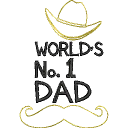 Worlds-No-1-dad-Best - Father Embroidery Design - FineryEmbroidery