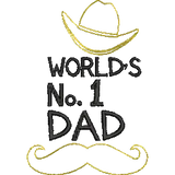 Worlds-No-1-dad-Best - Father Embroidery Design - FineryEmbroidery