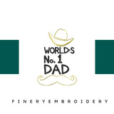 Worlds-No-1-dad-Best - Father Embroidery Design - FineryEmbroidery