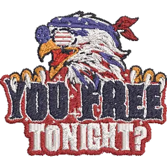 You-Free-Tonight-USA-Eagle - Embroidery Design - FineryEmbroidery