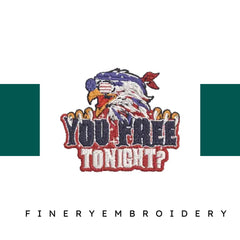 You-Free-Tonight-USA-Eagle - Embroidery Design - FineryEmbroidery