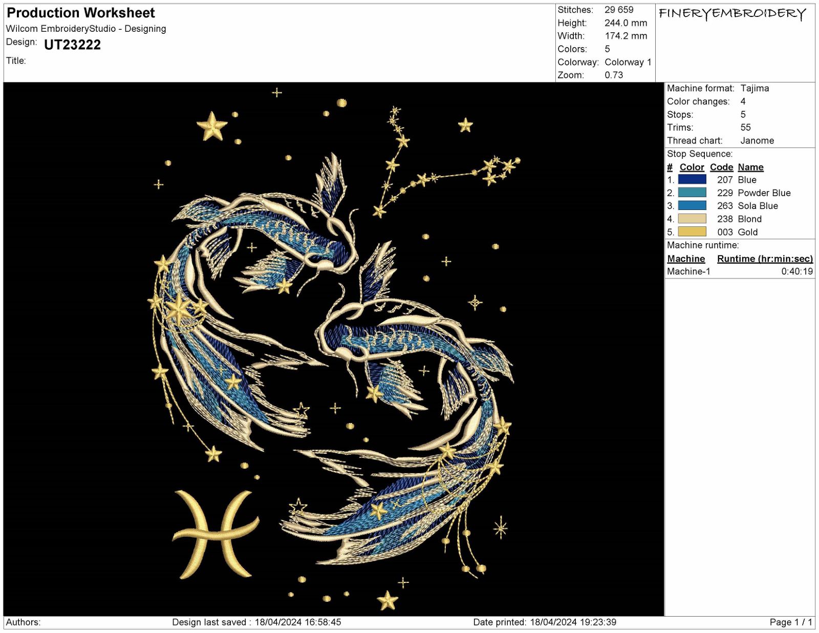 Zodiac-Inspired Embroidery Designs: Exclusive Pack of 12 - FineryEmbroidery