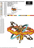 Avatar Aang Embroidery Design – Master of the Four Elements