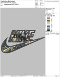 Attack on Titan Nike Swoosh Embroidery Design - Perfect for Anime and Sportswear Fans