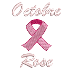 Pink October Embroidery Design Pack – 3 Breast Cancer Awareness Designs - Multiple Languages