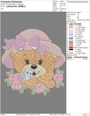 Cute Teddy Bear Embroidery Pack – 12 Designs in 3 Sizes